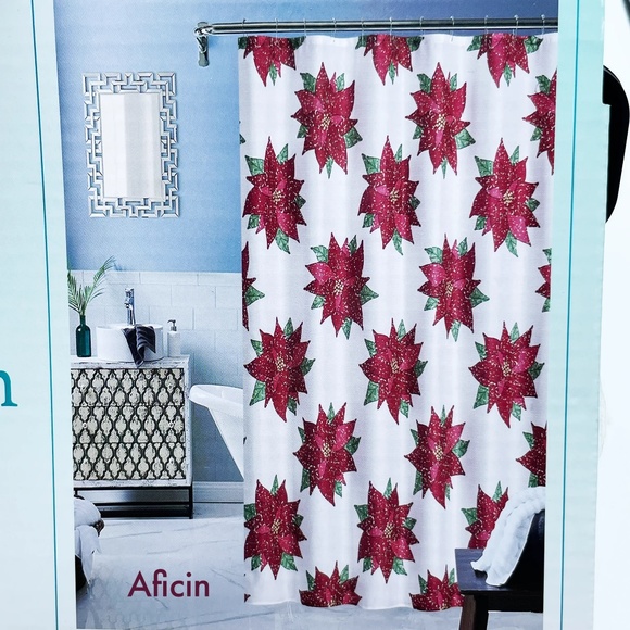 NEW Holiday Seasons Christmas White Red poinsettia 13-Piece...